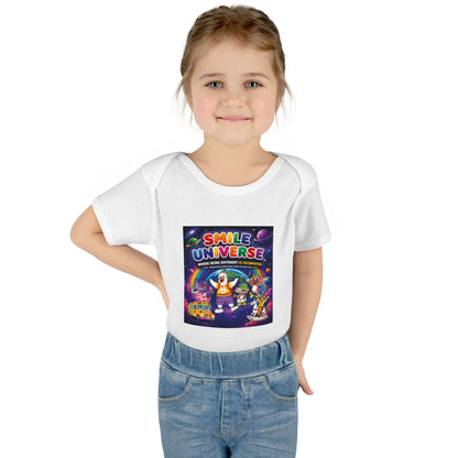 Smile Universe™ Infant Baby Rib Bodysuit – "Where Being Different is CELEBRATED!" Graphic