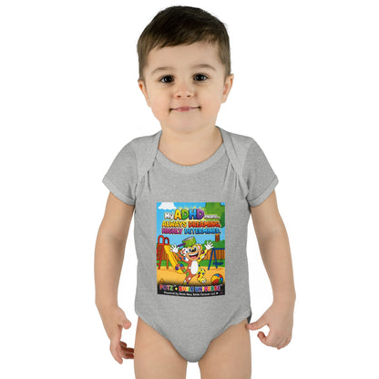 Potz™ Infant Baby Rib Bodysuit – "My ADHD Means Always Dreaming, Highly Determined" Graphic Onesie | Smile Universe Collection