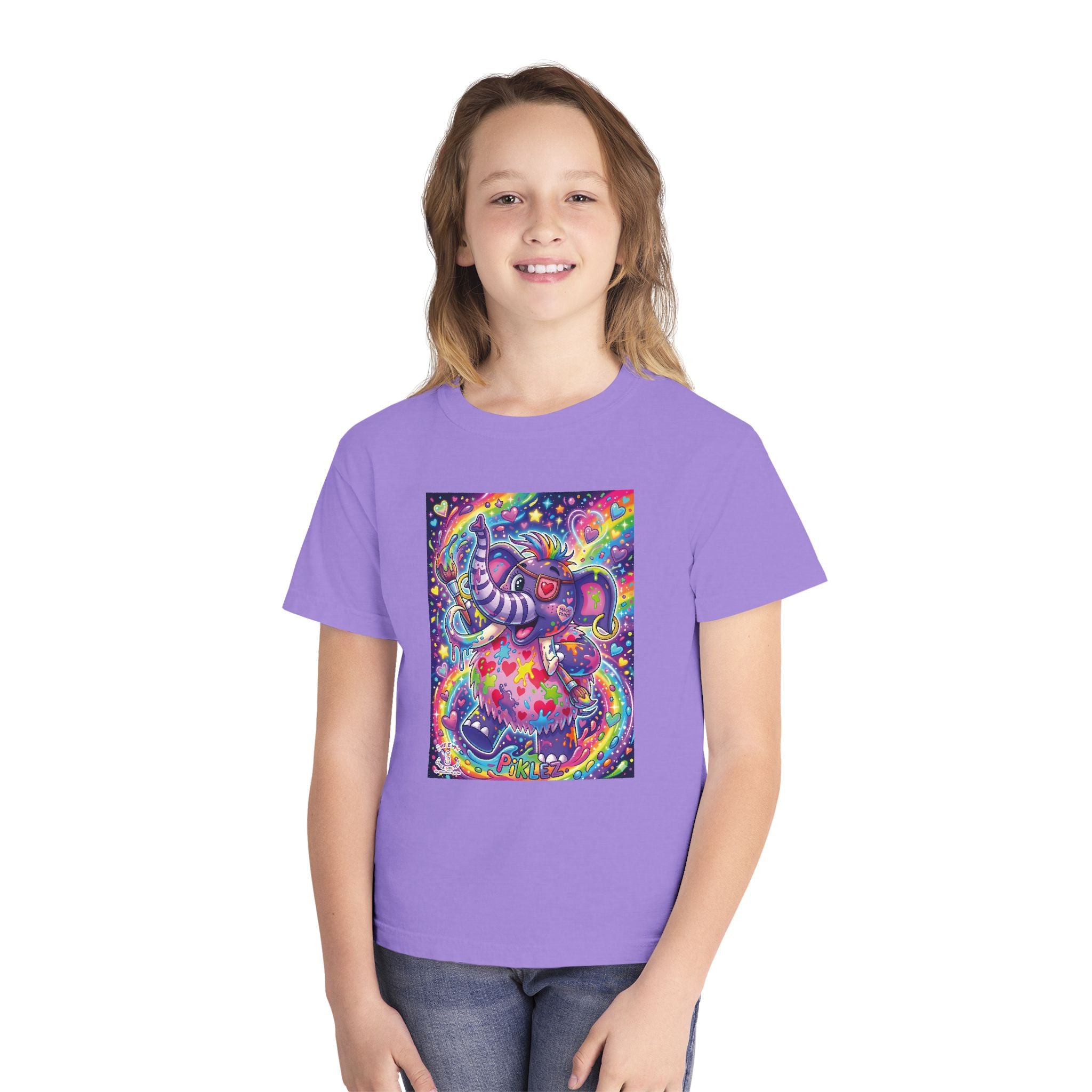 Piklez™ Youth Midweight Tee – "Magic Paint!" Graphic Shirt | Smile Universe Collection