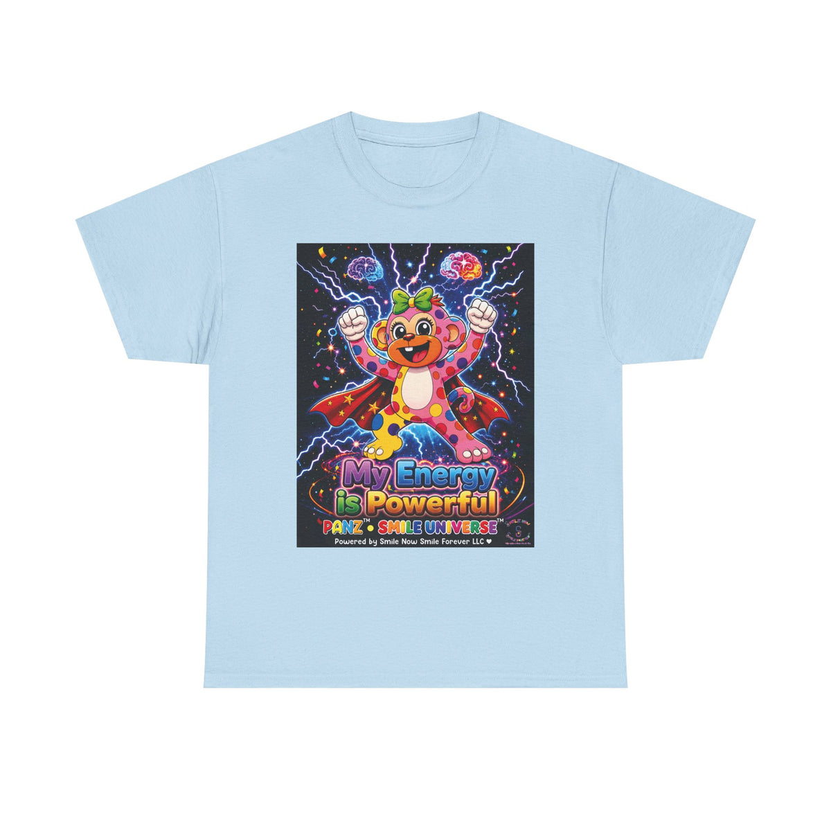 Panz™ Unisex Heavy Cotton™ Tee For Adult – "My Energy is Powerful" Graphic Tee | Smile Universe Collection