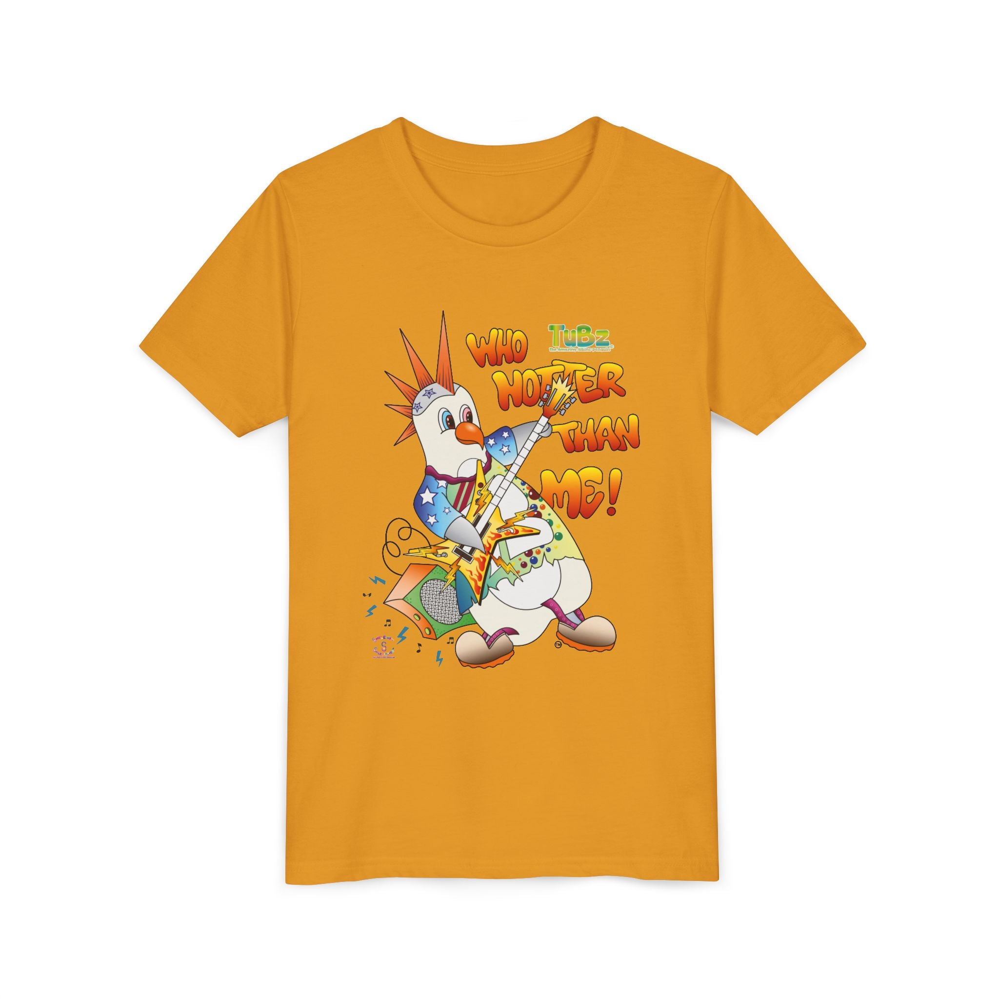 TuBz™ Rockstar Kids T-Shirt - "Who Hotter Than Me!" Graphic Tee | Smile Universe TuBz4Kidz Collection