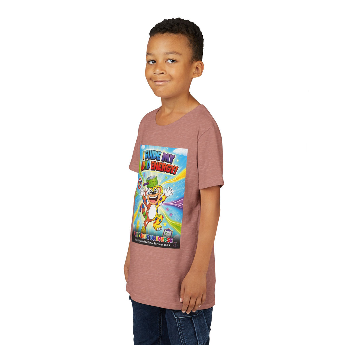 Potz™ Youth Short Sleeve Tee – "I Guide My ADHD Energy!" Graphic Tee | Smile Universe Collection