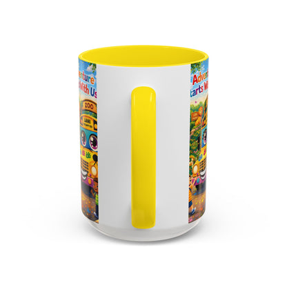 Lani™ Accent Coffee Mug (11oz & 15oz) – "Adventure Starts With Us!" Graphic