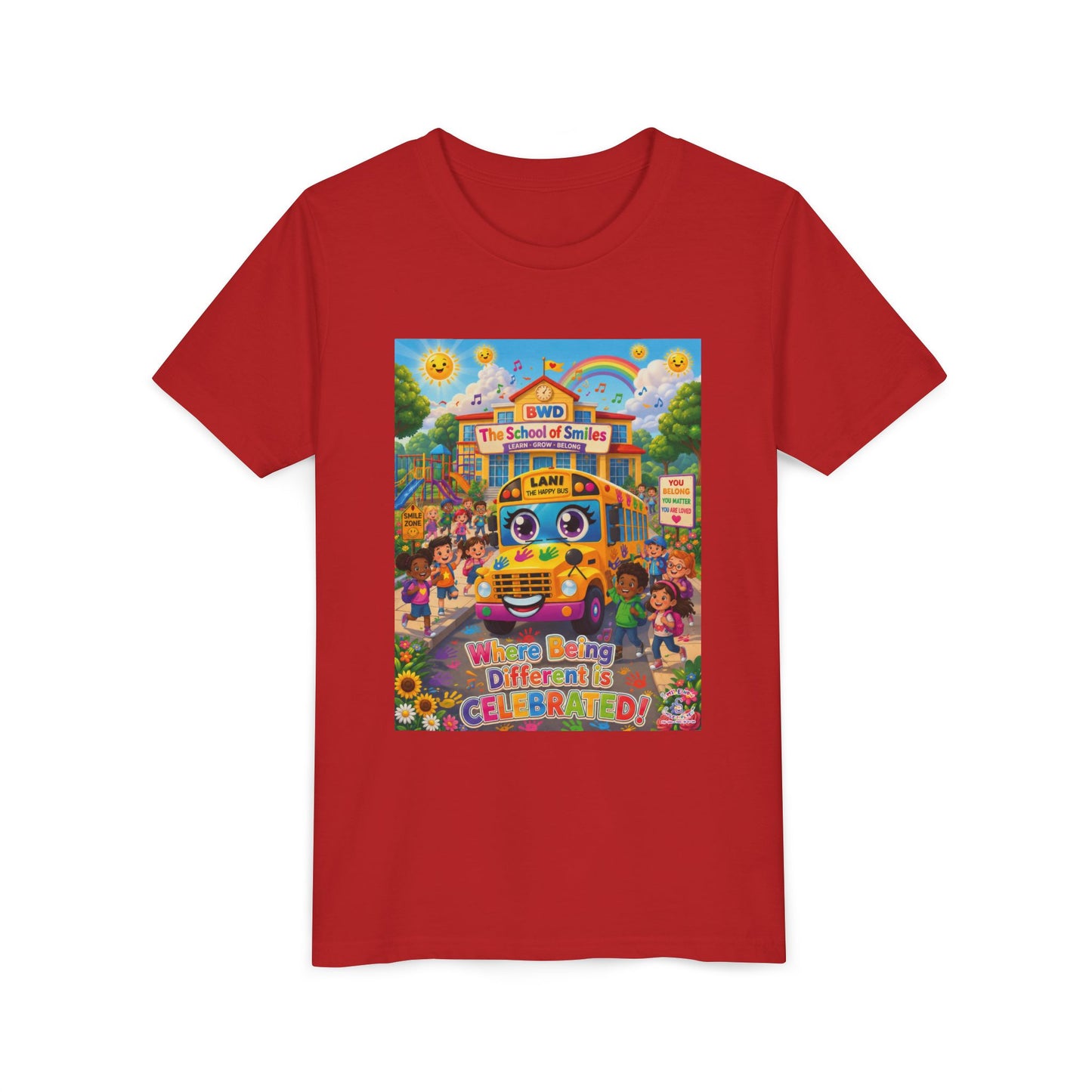 Lani™ Youth Short Sleeve Tee – "Where Being Different is CELEBRATED!" Graphic Shirt