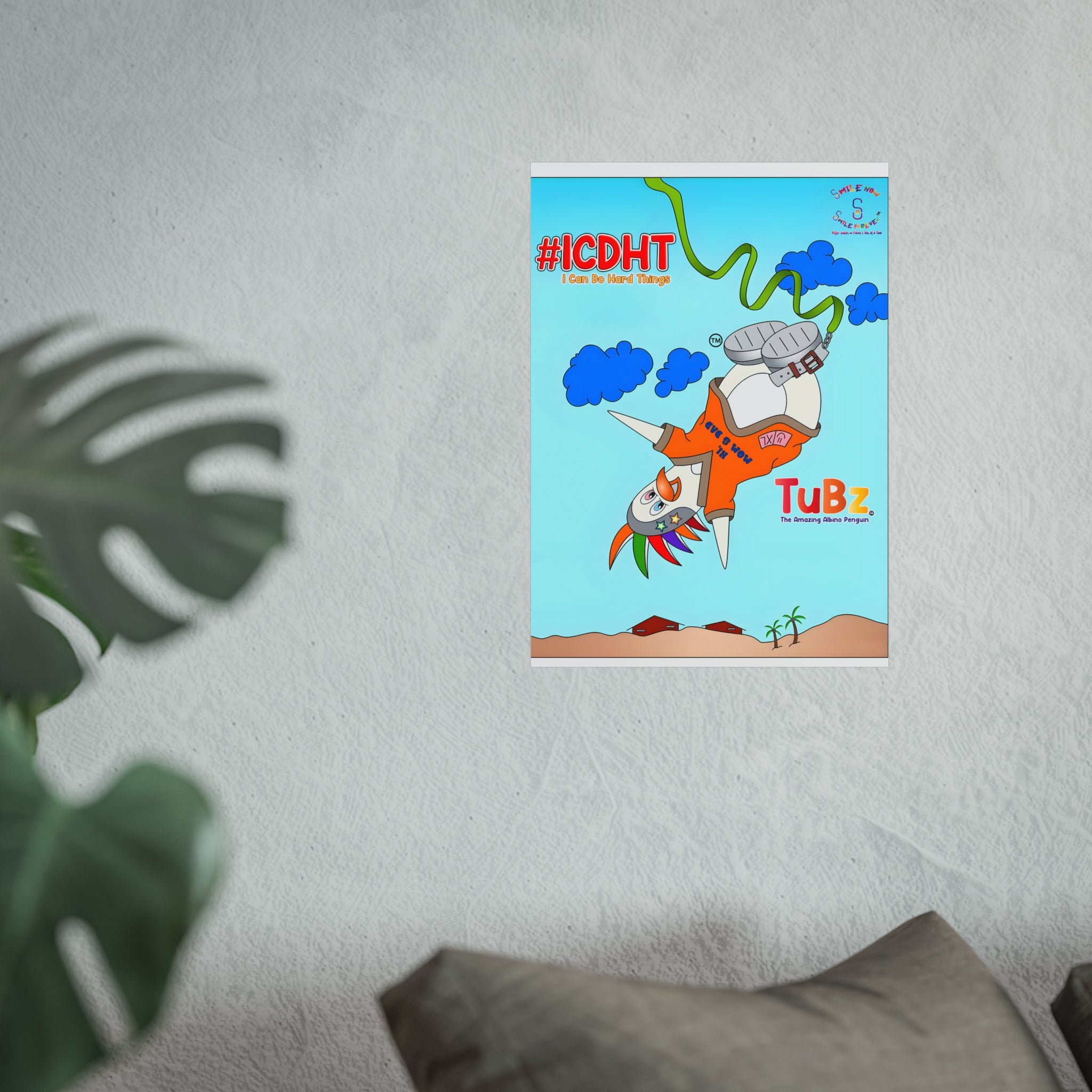 TuBz™ "I Can Do Hard Things" Fine Art Poster - Premium Inspirational Wall Decor for Kids