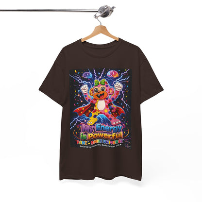 Panz™ Unisex Heavy Cotton™ Tee For Adult – "My Energy is Powerful" Graphic Tee | Smile Universe Collection