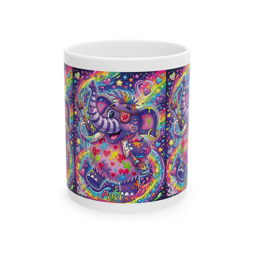 Piklez™ 11oz Ceramic Mug – "Magic Paint!" Graphic | Smile Universe Collection