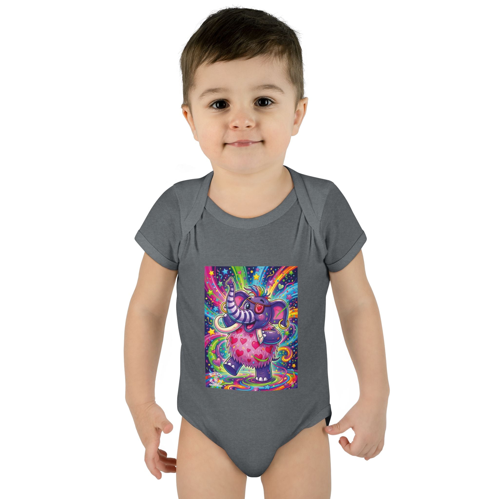 Piklez™ Infant Baby Rib Bodysuit – "Born to Celebrate!" Graphic | Smile Universe Collection
