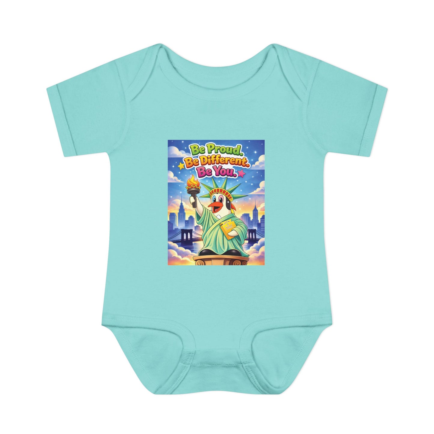 TuBz™ "Be Proud. Be Different. Be You." Infant Bodysuit - Inspirational Baby Onesie