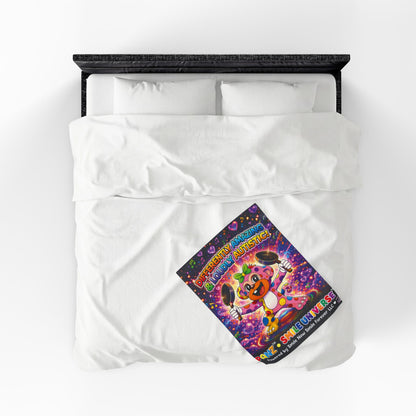Panz™ Velveteen Plush Blanket – "Differently Amazing & Loudly Autistic!" Graphic | Smile Universe Collection