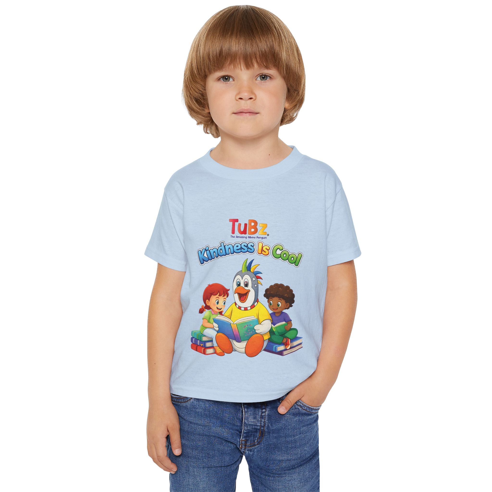 TuBz™ "Kindness Is Cool" Kids T-Shirt - Positive Message Graphic Tee | Smile Universe TuBz4Kidz