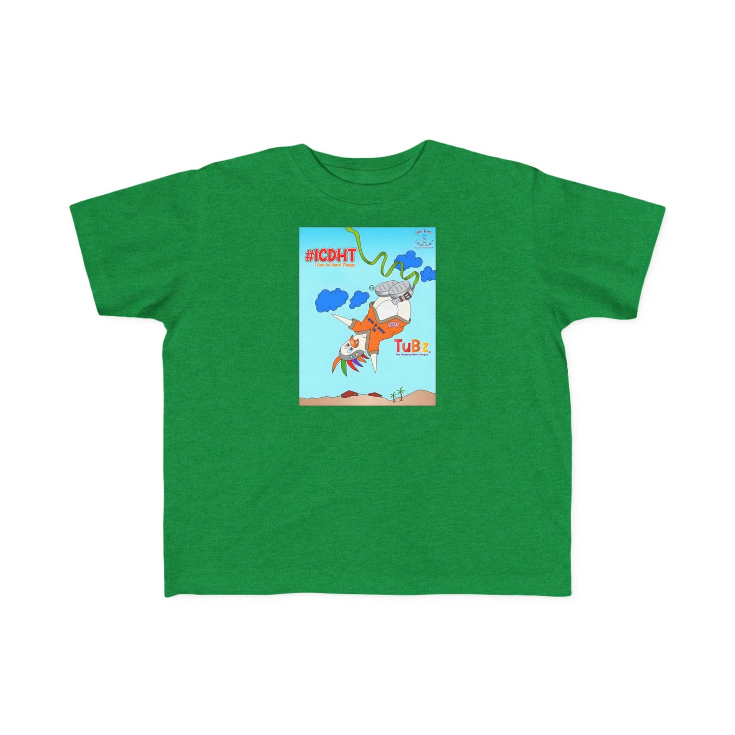 TuBz™ "I Can Do Hard Things" Toddler T-Shirt | Toddler's Fine Jersey Tee  - Positive Kids Graphic Tee