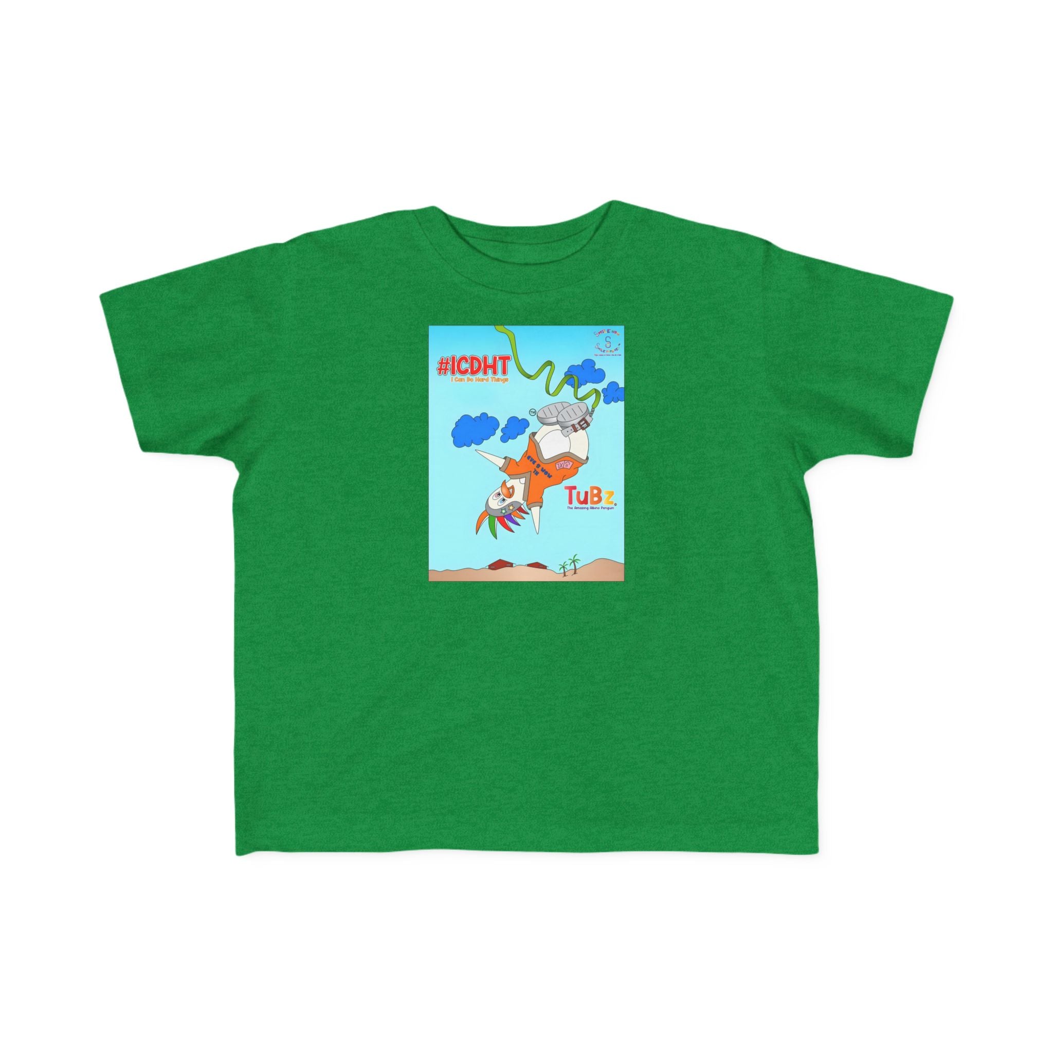 TuBz™ "I Can Do Hard Things" Toddler T-Shirt | Toddler's Fine Jersey Tee  - Positive Kids Graphic Tee