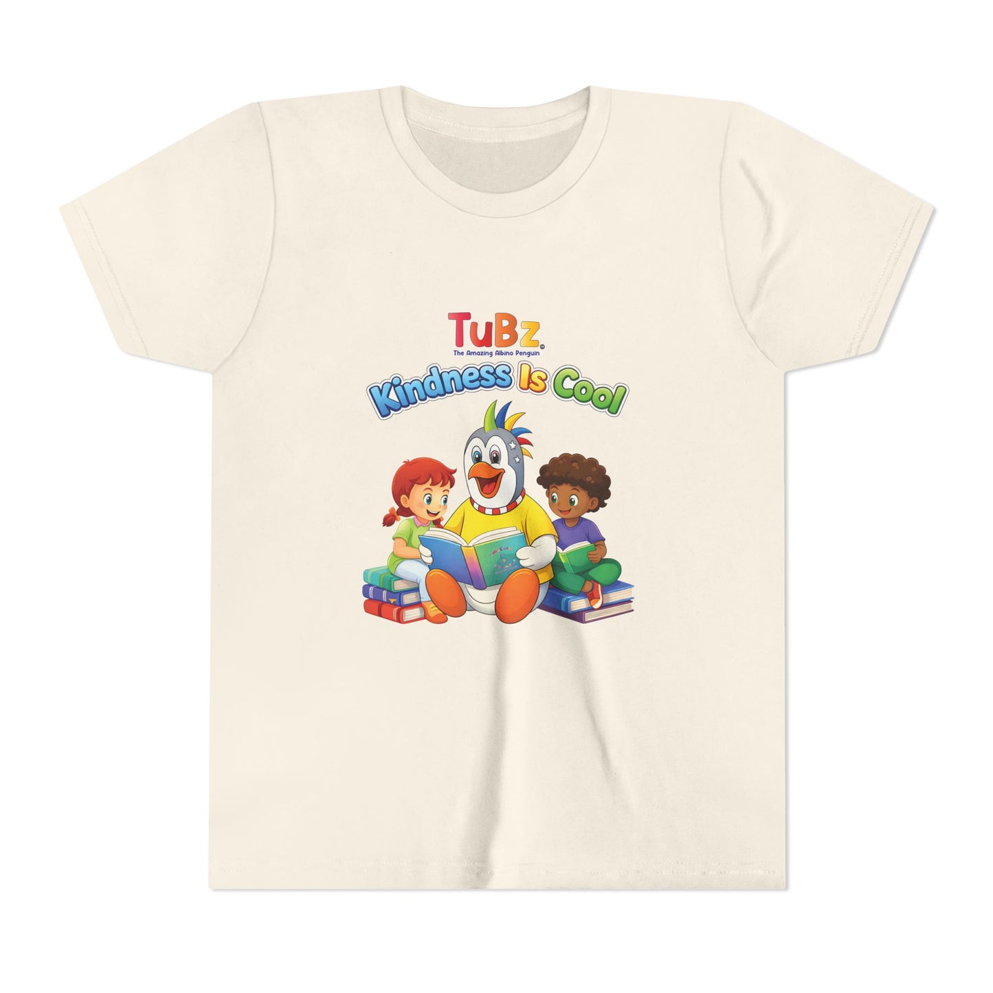 TuBz™ "Kindness Is Cool" Kids T-Shirt - Positive Message Graphic Tee | Smile Universe TuBz4Kidz