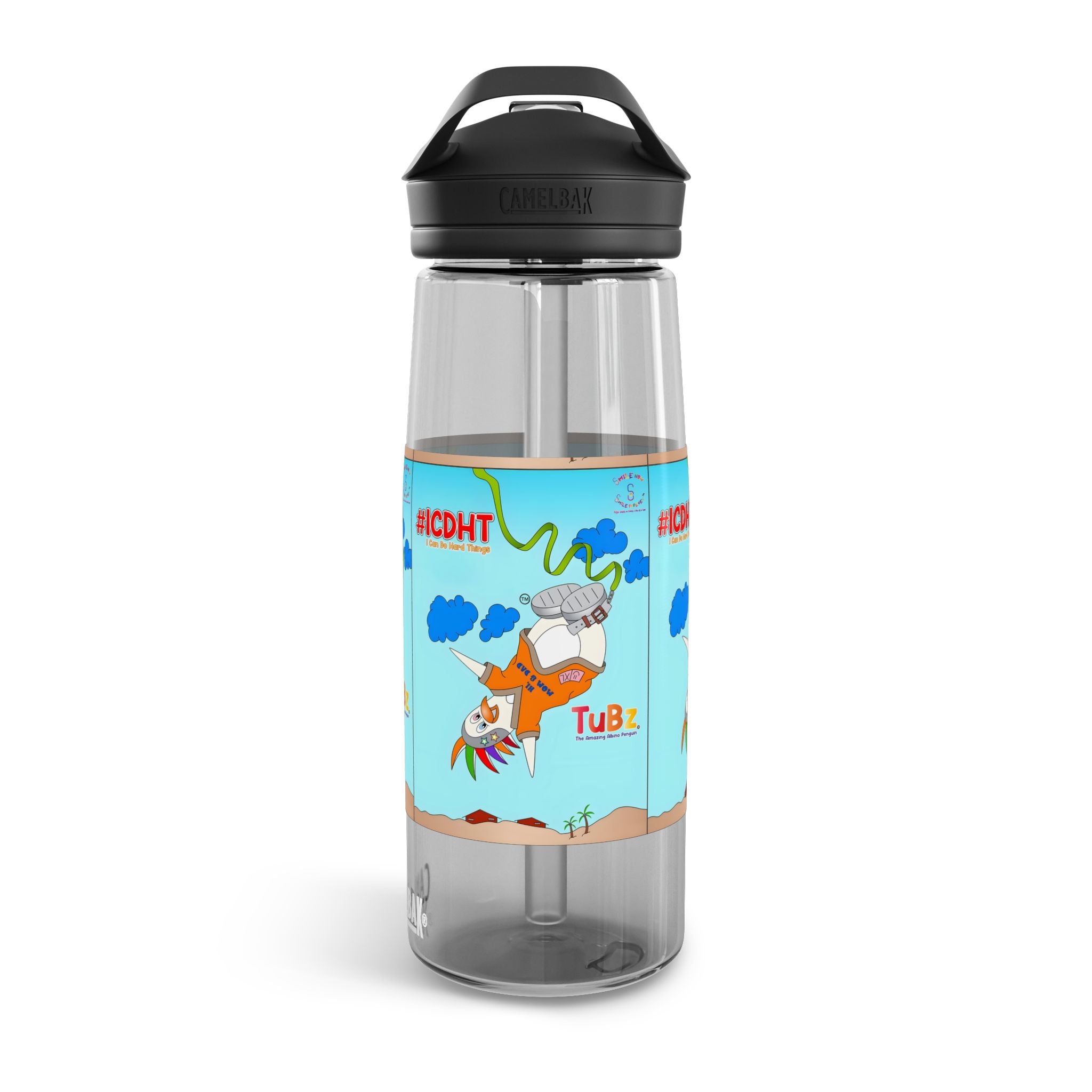 TuBz™ "I Can Do Hard Things" CamelBak Eddy® Kids Water Bottle - Spill-Resistant School Bottle