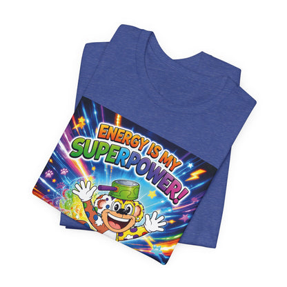 Potz™ Unisex Jersey Short Sleeve Tee – "Energy is My Superpower!" Graphic Tee | Smile Universe Collection