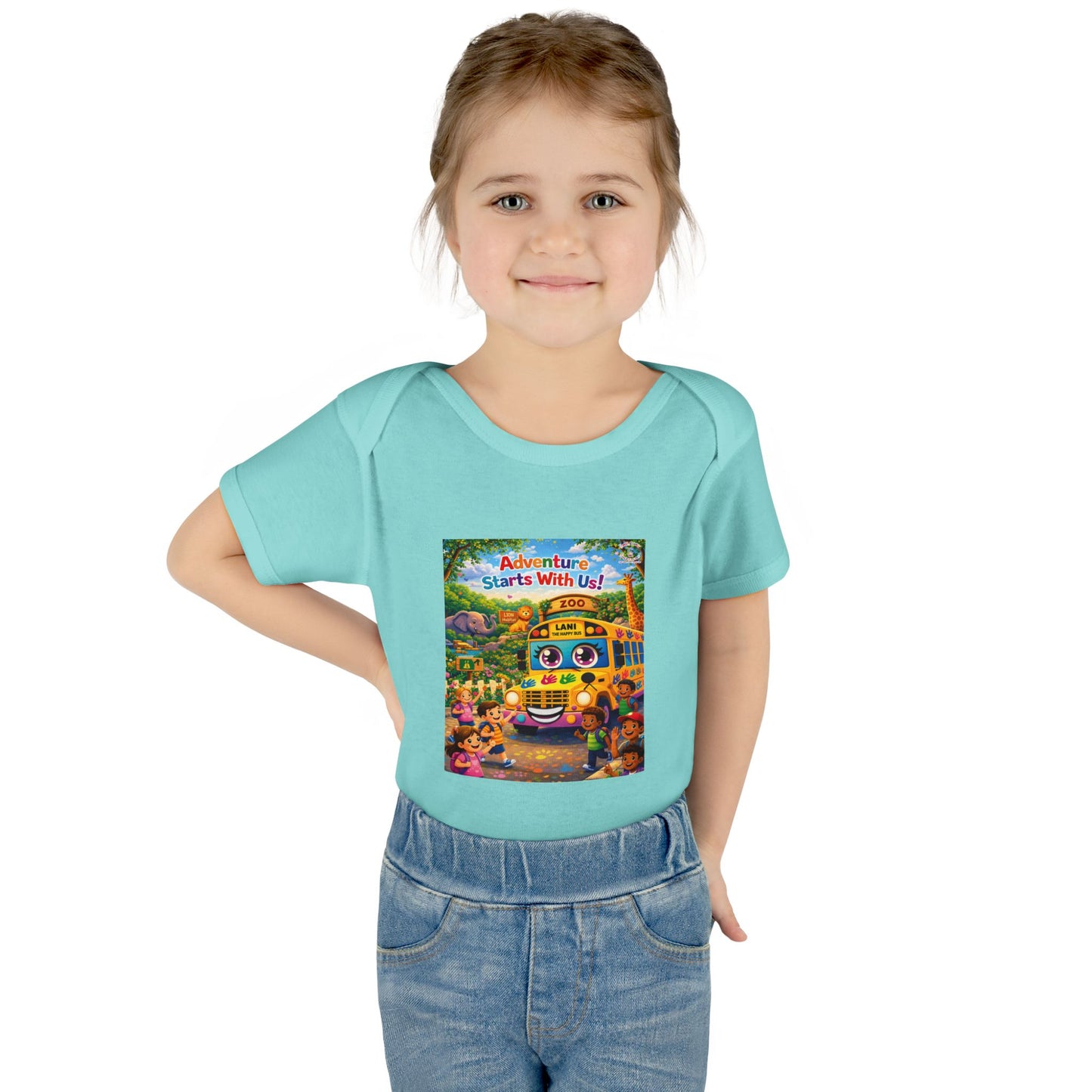 Lani™ Infant Baby Rib Bodysuit – "Adventure Starts With Us!" Graphic