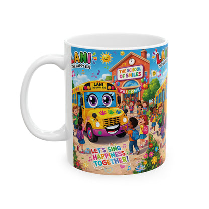 Lani™ Ceramic Mug (11oz & 15oz) – "Let's Sing Happiness Together!" Graphic
