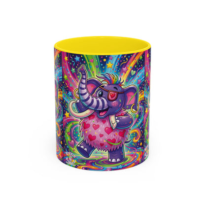 Piklez™ 11oz, 15oz Accent Coffee Mug – "Born to Celebrate!" Graphic | Smile Universe Collection