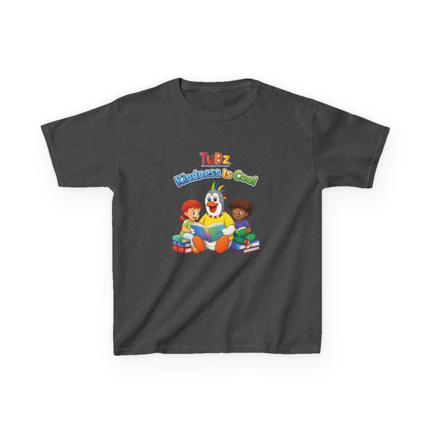 TuBz™ "Kindness Is Cool" Kids T-Shirt - Positive Message Graphic Tee | Smile Universe TuBz4Kidz