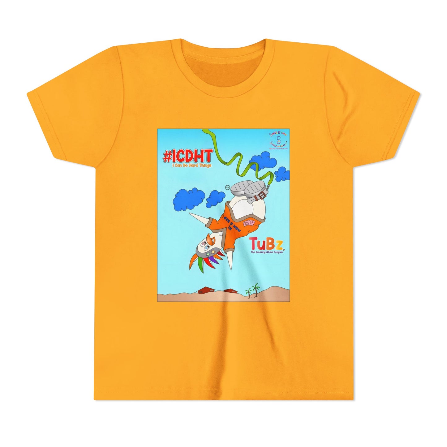 TuBz™ "I Can Do Hard Things" Youth T-Shirt - Motivational Kids Graphic Tee