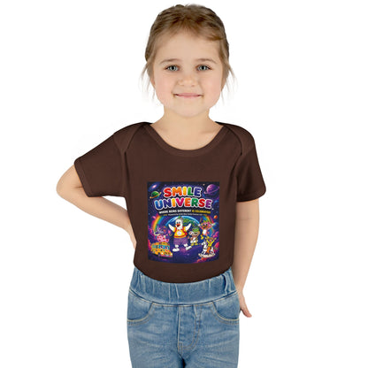 Smile Universe™ Infant Baby Rib Bodysuit – "Where Being Different is CELEBRATED!" Graphic