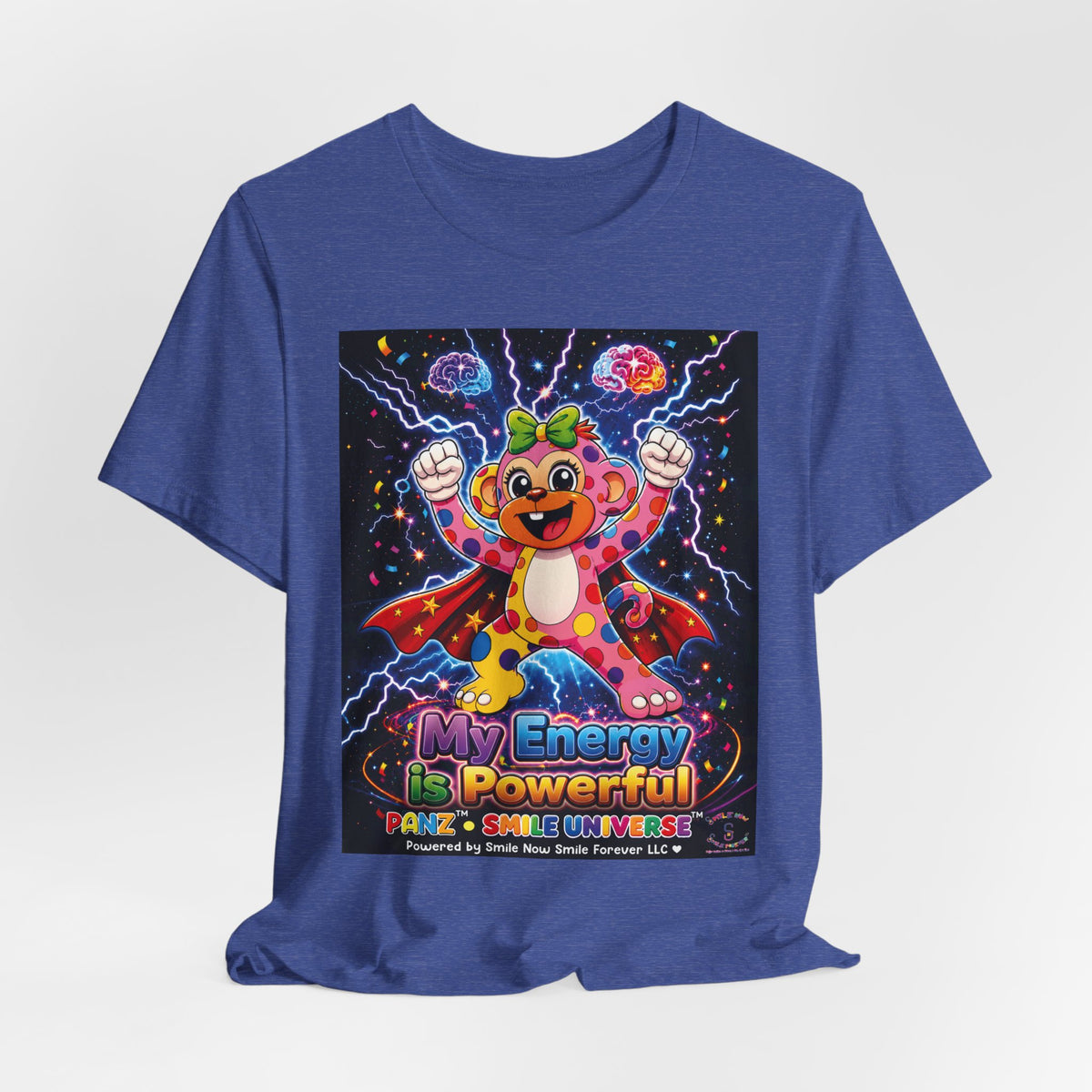 Panz™ Unisex Jersey Short Sleeve Tee For Adult– "My Energy is Powerful" Graphic Tee | Smile Universe Collection