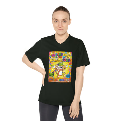 Potz™ Women's Performance V-Neck T-Shirt – "My ADHD Brain is Full of Brilliant Ideas!" Graphic Tee | Smile Universe Collection
