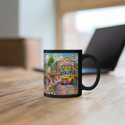 Lani™ Black Mug (11oz & 15oz) – "Where Being Different is CELEBRATED!" Graphic