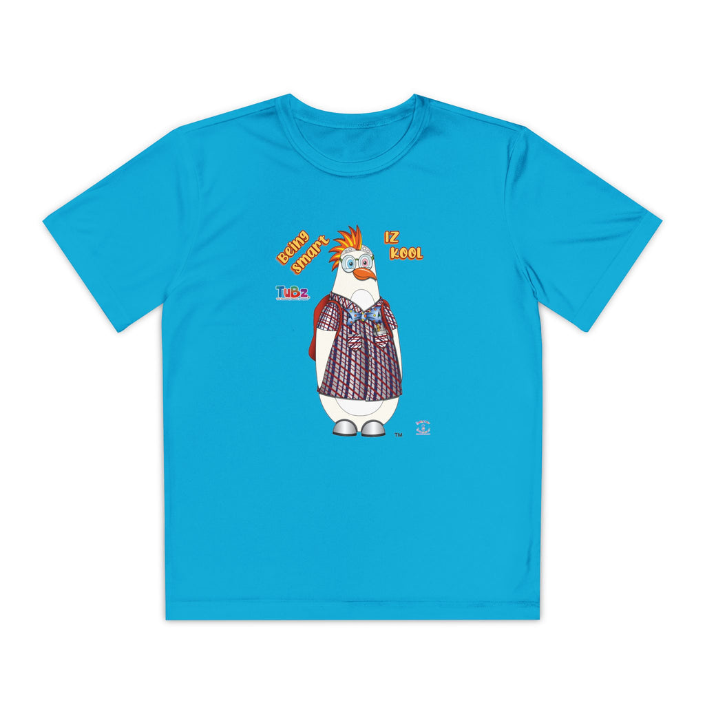 TuBz™ "Being Smart Iz Kool" Youth Competitor T- Shirt - Character Dress-Up Graphic Tee