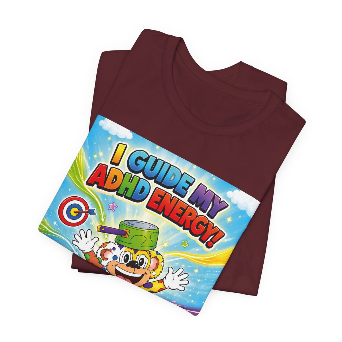 Potz™ Unisex Jersey Short Sleeve Tee – "I Guide My ADHD Energy!" Graphic Tee | Smile Universe Collection