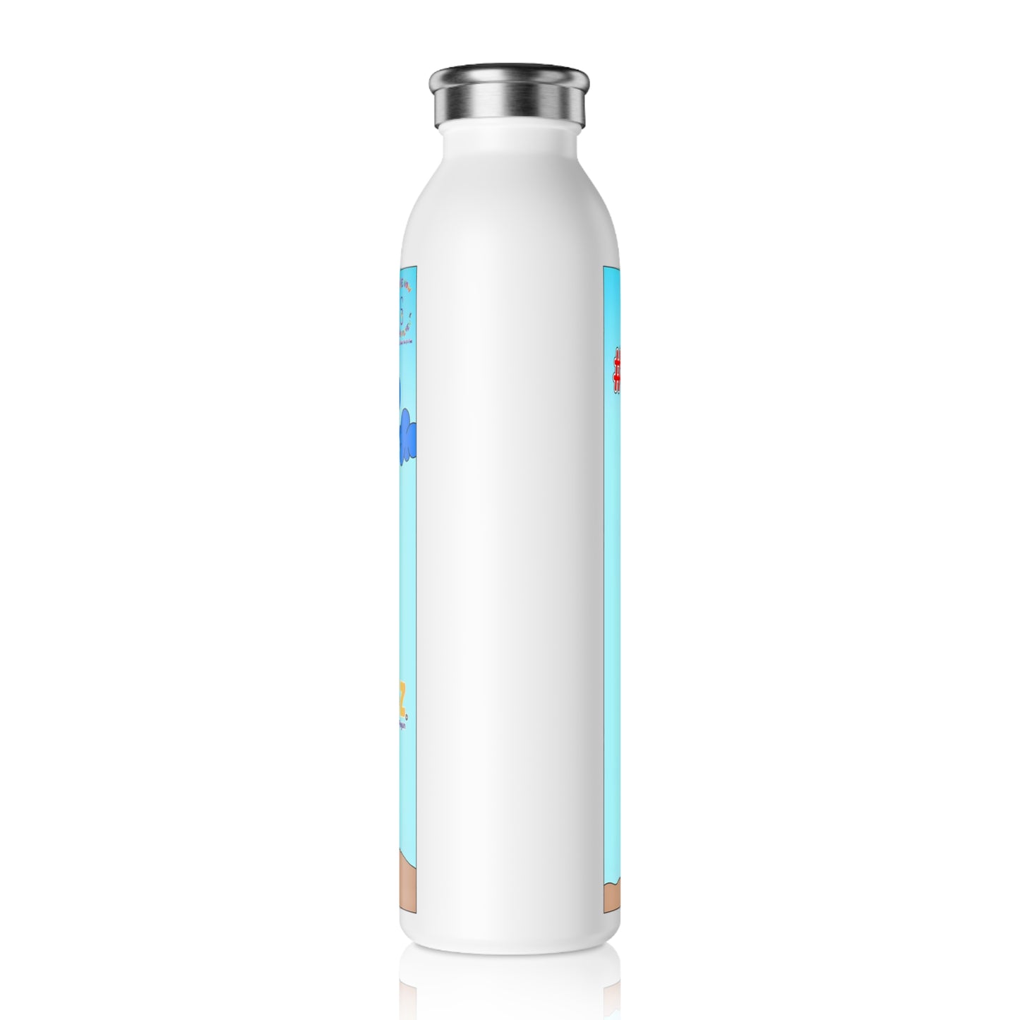 TuBz™ "I Can Do Hard Things" Slim Water Bottle - Stylish Kids Hydration Bottle