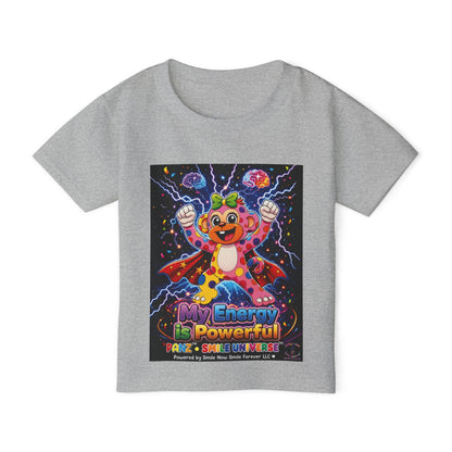 Panz™ Heavy Cotton™ Toddler T-Shirt – "My Energy is Powerful" Graphic Tee | Smile Universe Collection