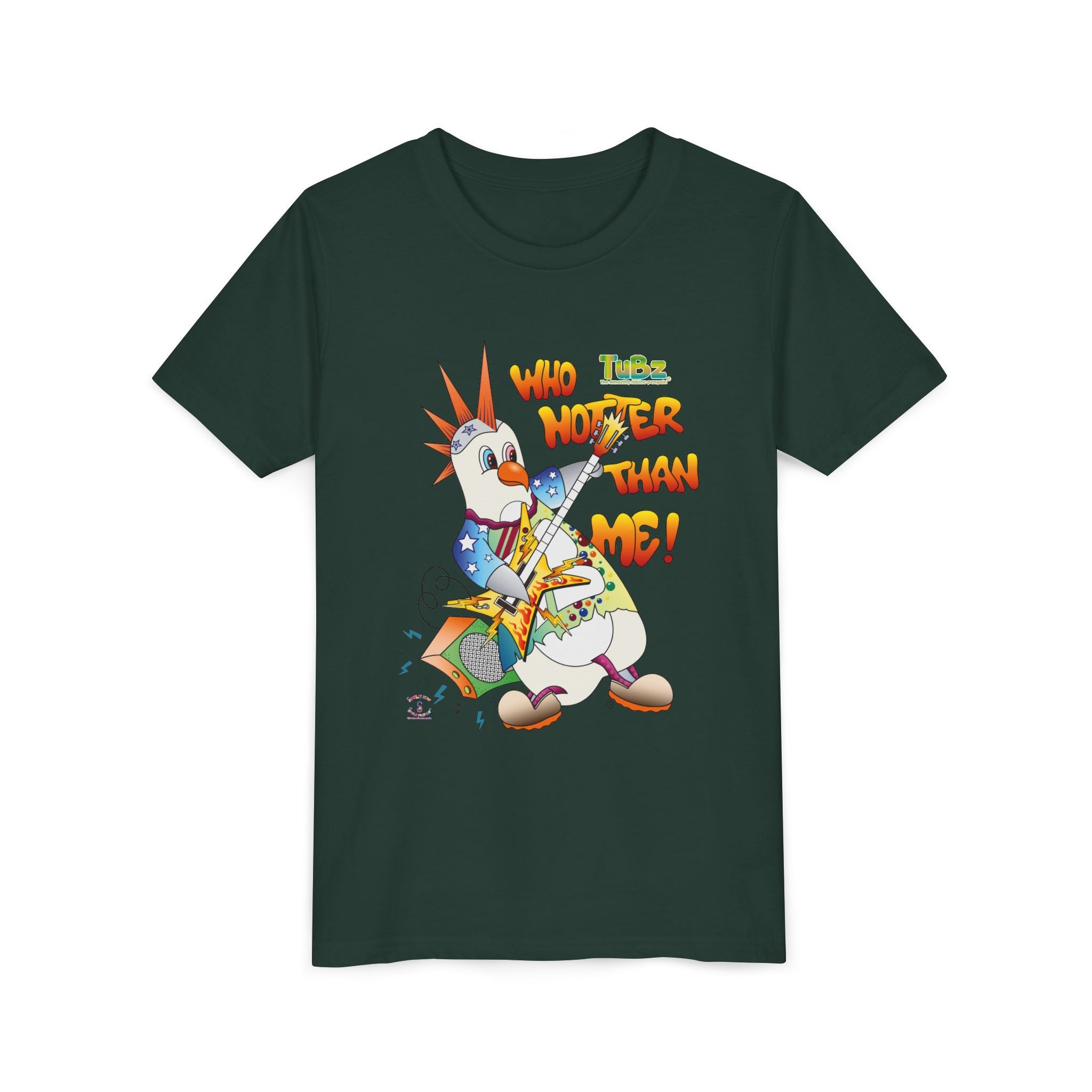 TuBz™ Rockstar Kids T-Shirt - "Who Hotter Than Me!" Graphic Tee | Smile Universe TuBz4Kidz Collection