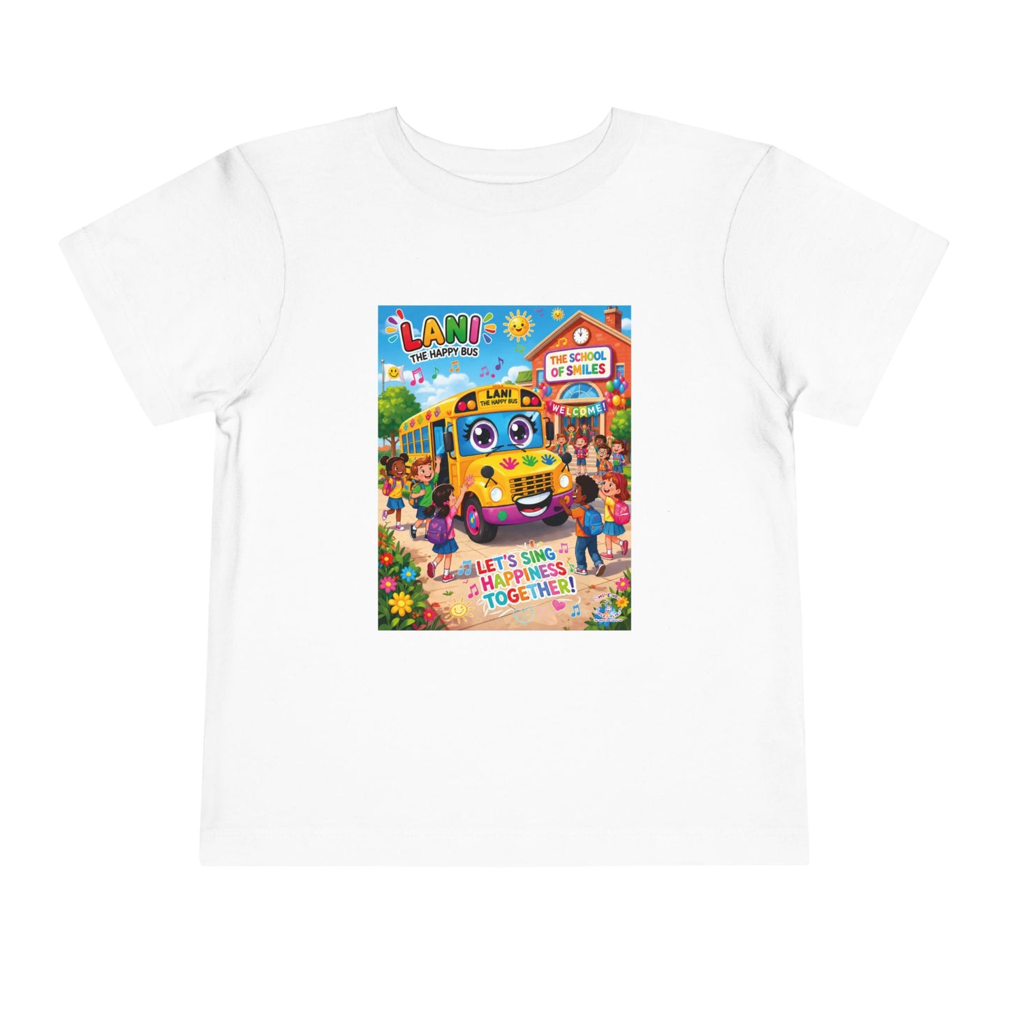 Lani™ Toddler Short Sleeve Tee – "Let's Sing Happiness Together!" Graphic