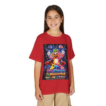 Panz™ Youth DryBlend® T-Shirt – "My Energy is Powerful" Graphic Tee | Smile Universe Collection