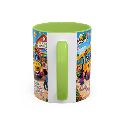 Lani™ Accent Coffee Mug (11oz & 15oz) – "Let's Sing Happiness Together!" Graphic