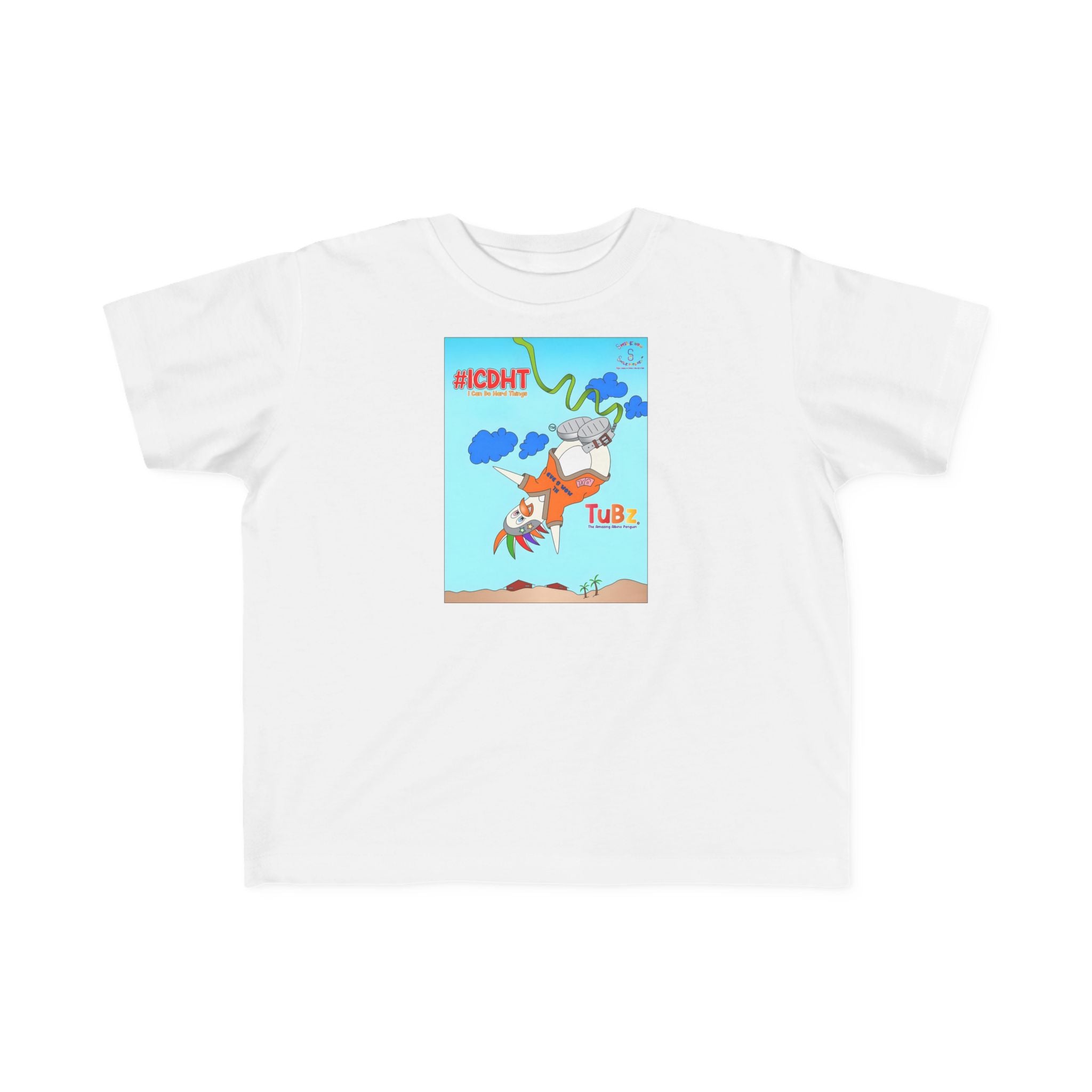TuBz™ "I Can Do Hard Things" Toddler T-Shirt | Toddler's Fine Jersey Tee  - Positive Kids Graphic Tee