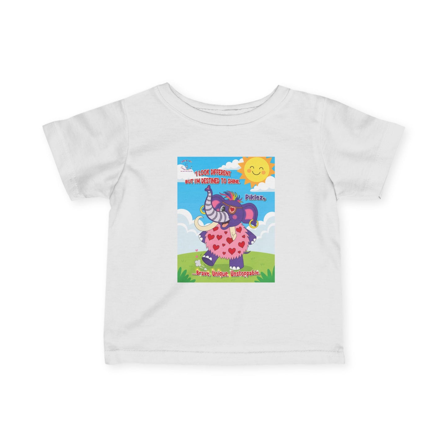 Piklez™ Infant Fine Jersey Tee – “Destined to Shine” Baby Shirt | Smile Universe Piklez Collection