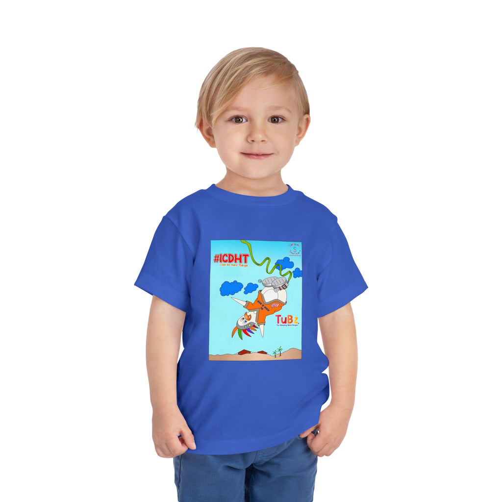 TuBz™ "I Can Do Hard Things" Toddler T-Shirt | Toddler Short Sleeve Tee  - Positive Kids Graphic Tee