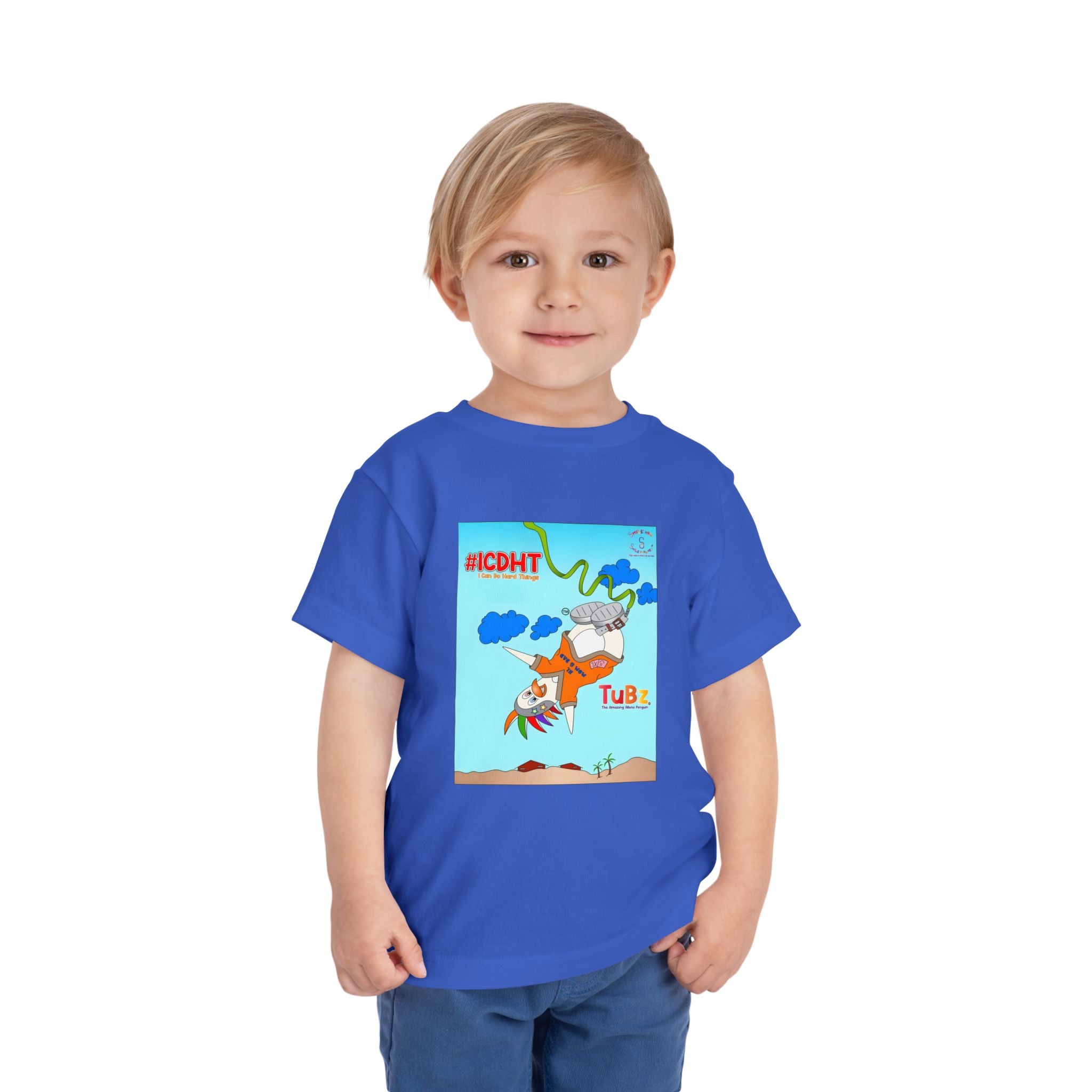 TuBz™ "I Can Do Hard Things" Toddler T-Shirt | Toddler Short Sleeve Tee  - Positive Kids Graphic Tee