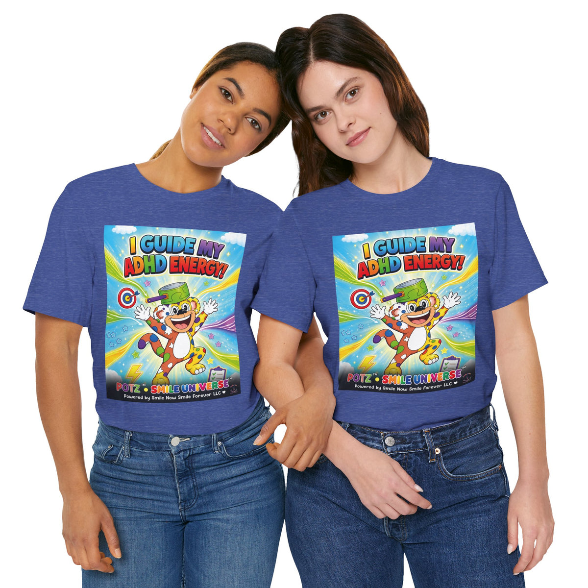 Potz™ Unisex Jersey Short Sleeve Tee – "I Guide My ADHD Energy!" Graphic Tee | Smile Universe Collection