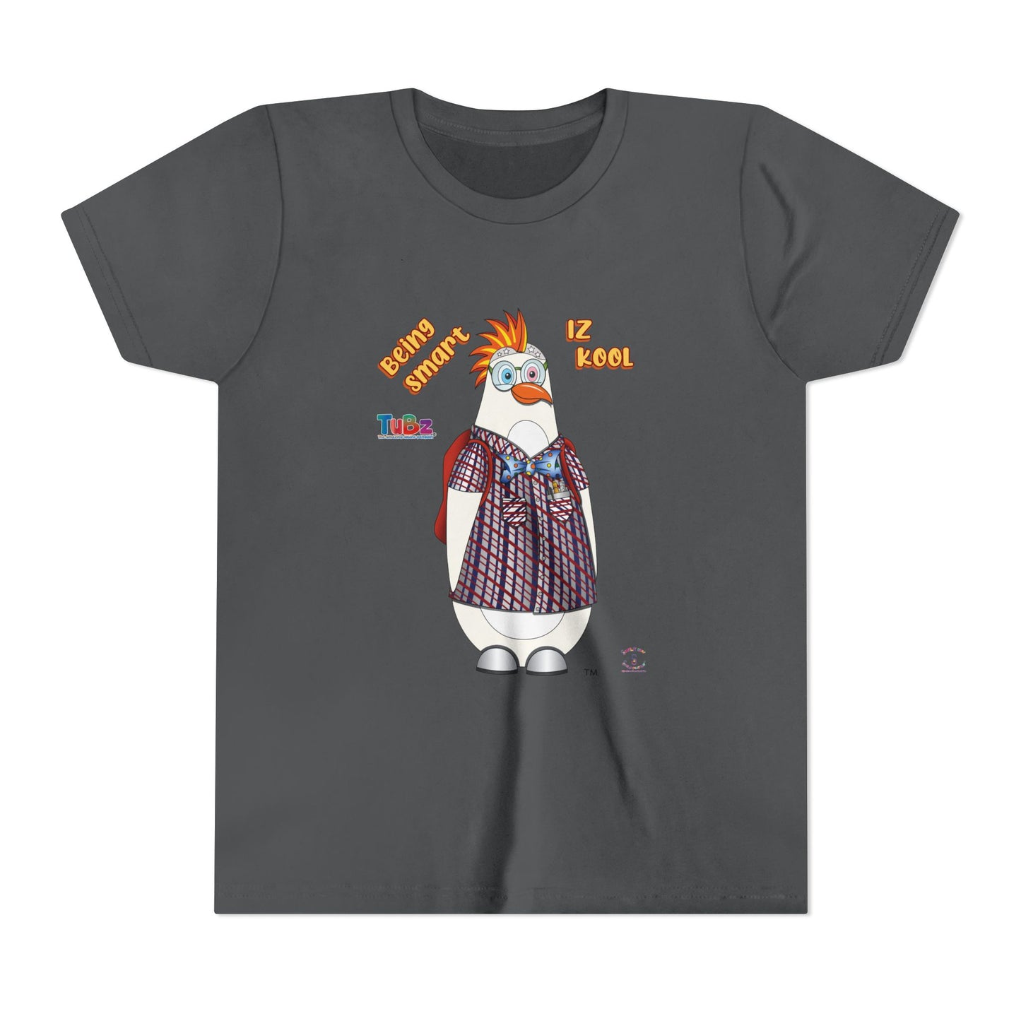 TuBz™ "Being Smart Iz Kool" Youth Graphic T-Shirt - Educational Kids Tee | TuBz4Kidz