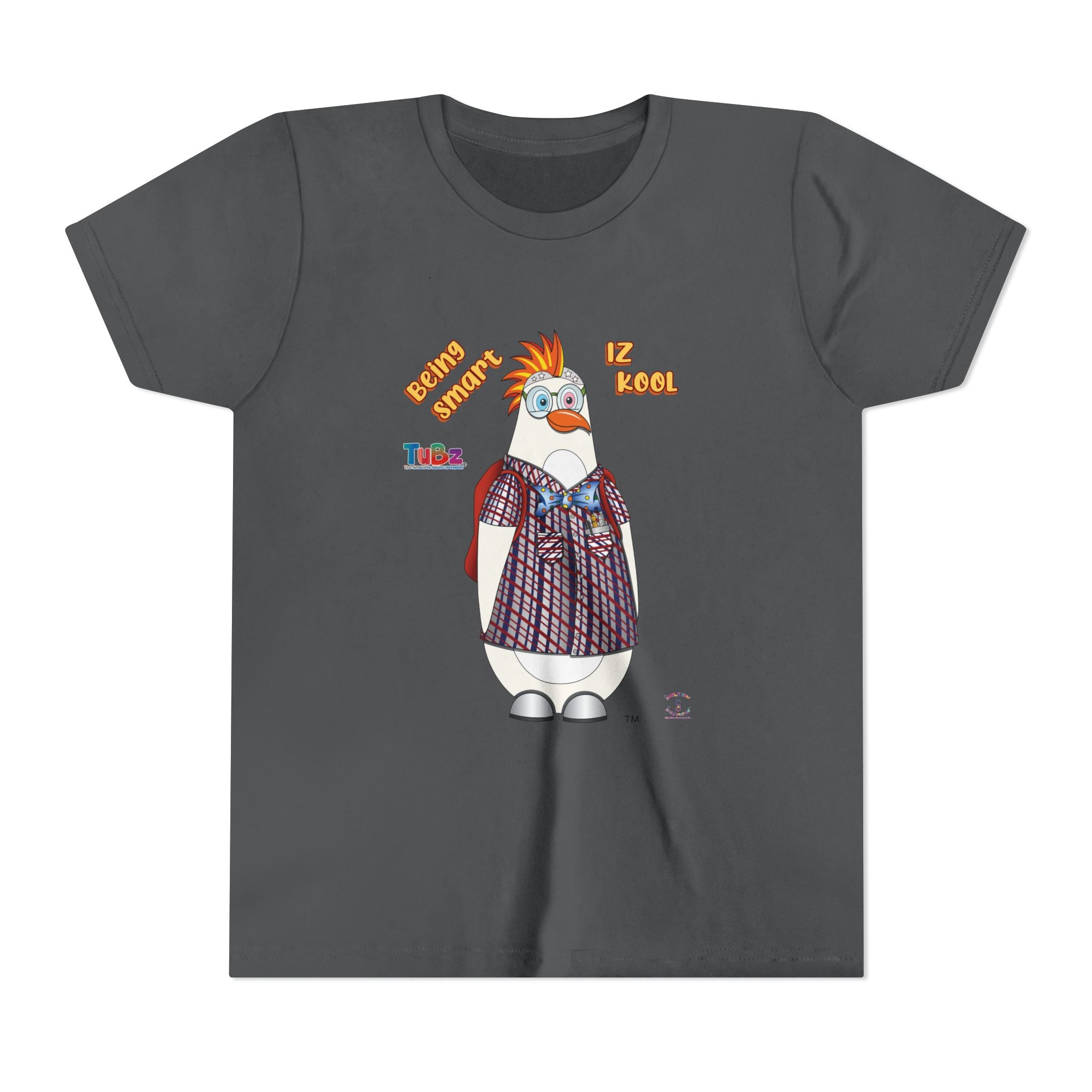 TuBz™ "Being Smart Iz Kool" Youth Graphic T-Shirt - Educational Kids Tee | TuBz4Kidz