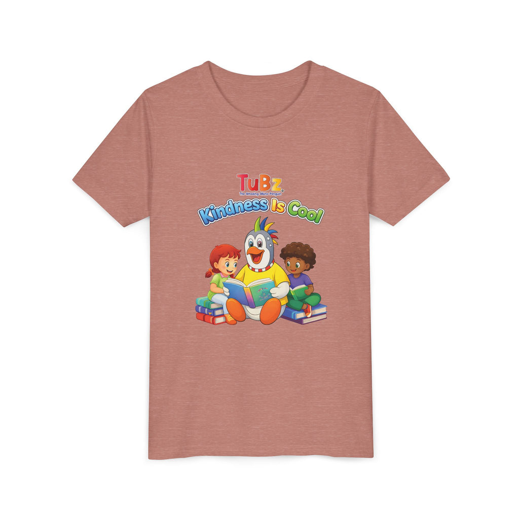TuBz™ "Kindness Is Cool" Kids T-Shirt - Positive Message Graphic Tee | Smile Universe TuBz4Kidz