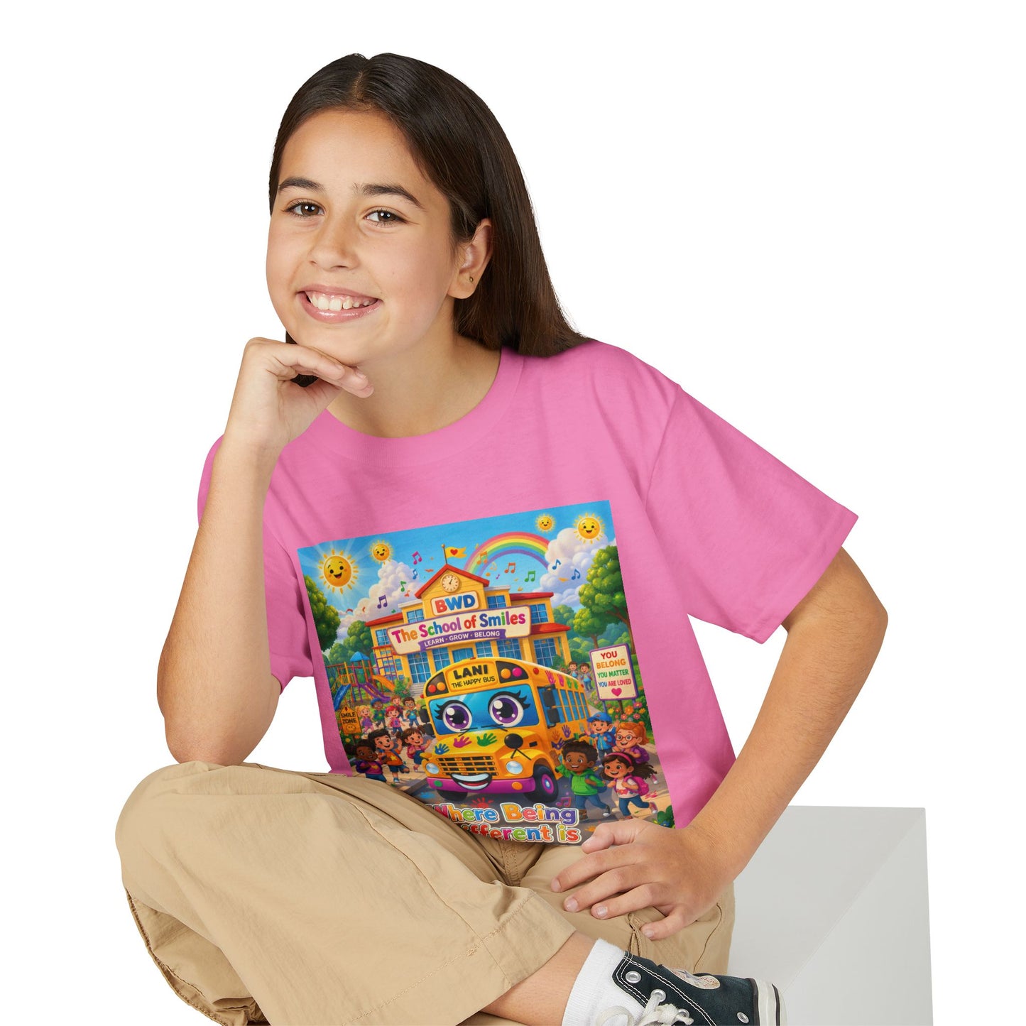 Lani™ Youth DryBlend® T-Shirt – "Where Being Different is CELEBRATED!" Graphic Shirt
