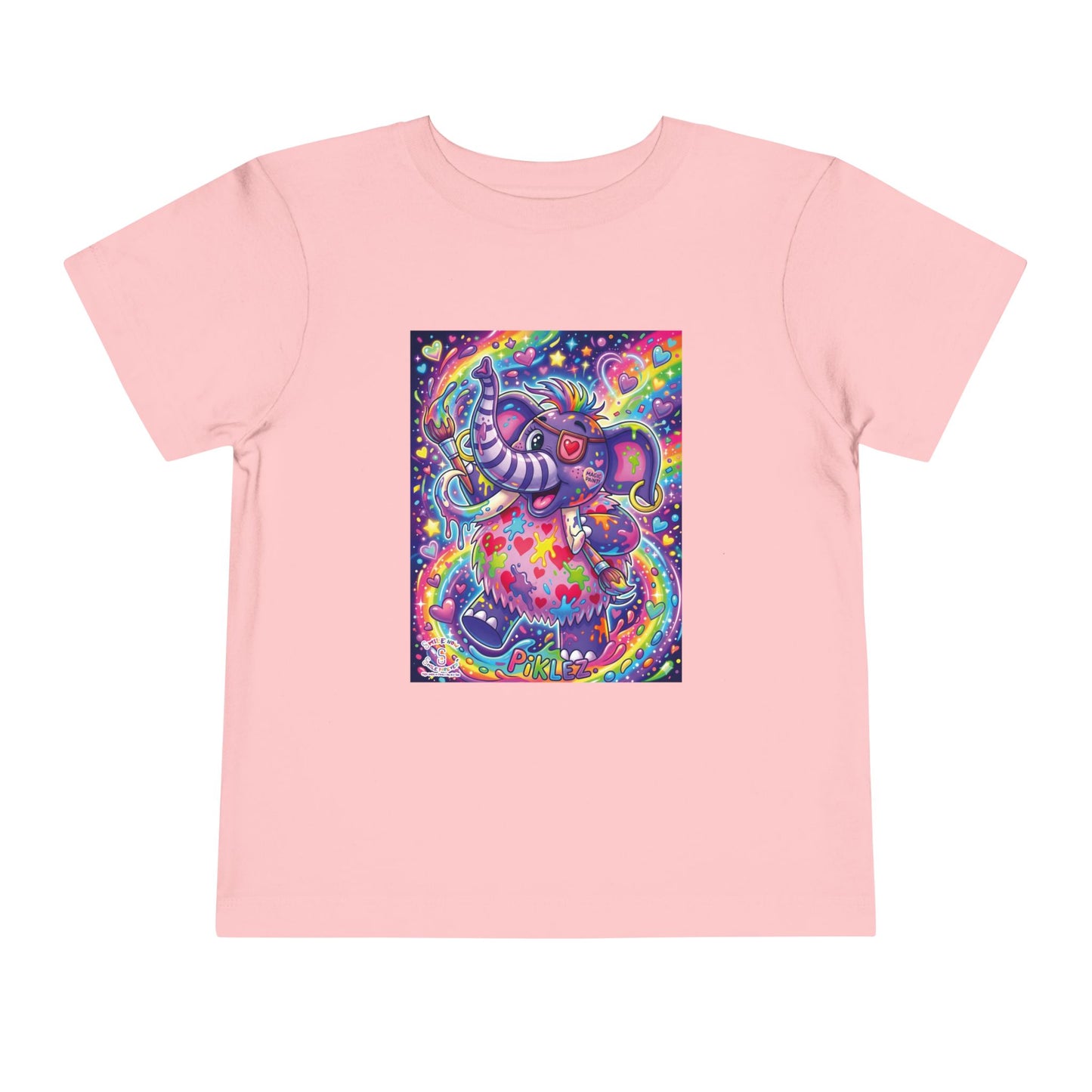 Piklez™ Toddler Short Sleeve Tee – "Magic Paint!" Graphic Shirt | Smile Universe Collection