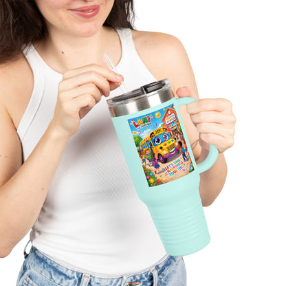 Lani™ 40oz Insulated Travel Mug – "Let's Sing Happiness Together!" Graphic
