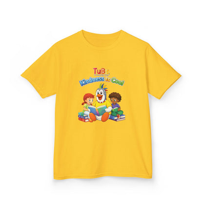 TuBz™ "Kindness Is Cool" Kids T-Shirt - Positive Message Graphic Tee | Smile Universe TuBz4Kidz