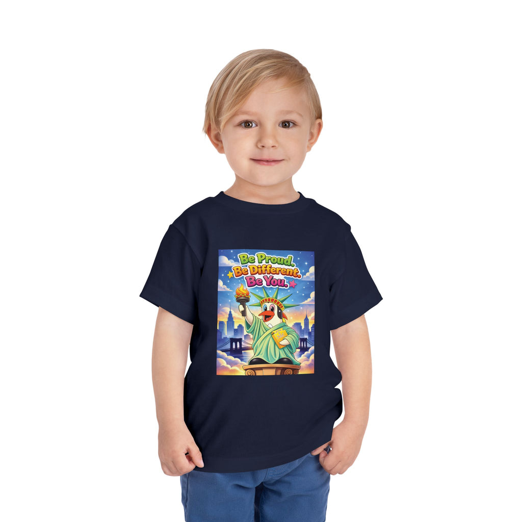 TuBz™ "Be Proud. Be Different. Be You." Toddler T- Shirt - Inspirational Kids Tee